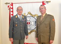 V.l.n.r. Brigadier Gerhard Herke, Oberst Orce Popovski V.l.n.r. Brigadier Gerhard Herke, Oberst Orce Popovski