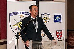 ObstdG Mag. Wiedner bei seiner Festrede©Maj Symeon Zambas/ESDC